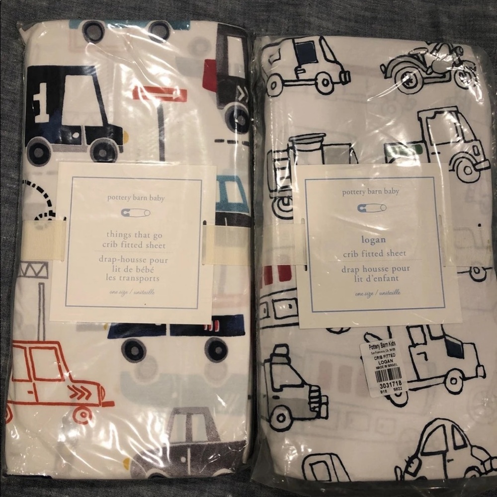 2 NWT Pottery Barn Baby Crib Sheets